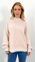 BESSIE STITCH KNIT - BLUSH