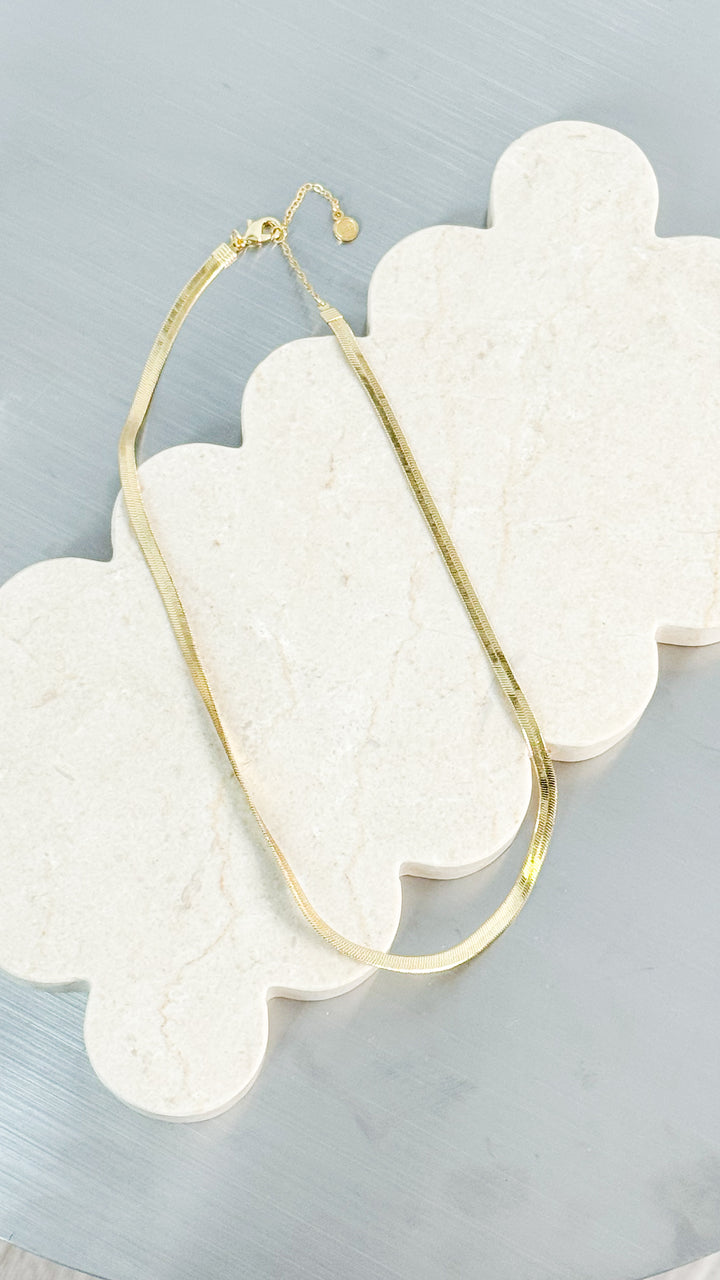 5MM SNAKE 18K GOLD PLATED NECKLACE - GOLD