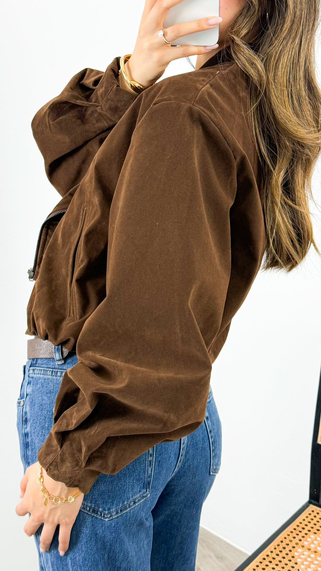 VANCE BOMBER JACKET - CHOCOLATE