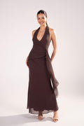 VERONICA DRESS - CHOCOLATE