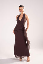 VERONICA DRESS - CHOCOLATE
