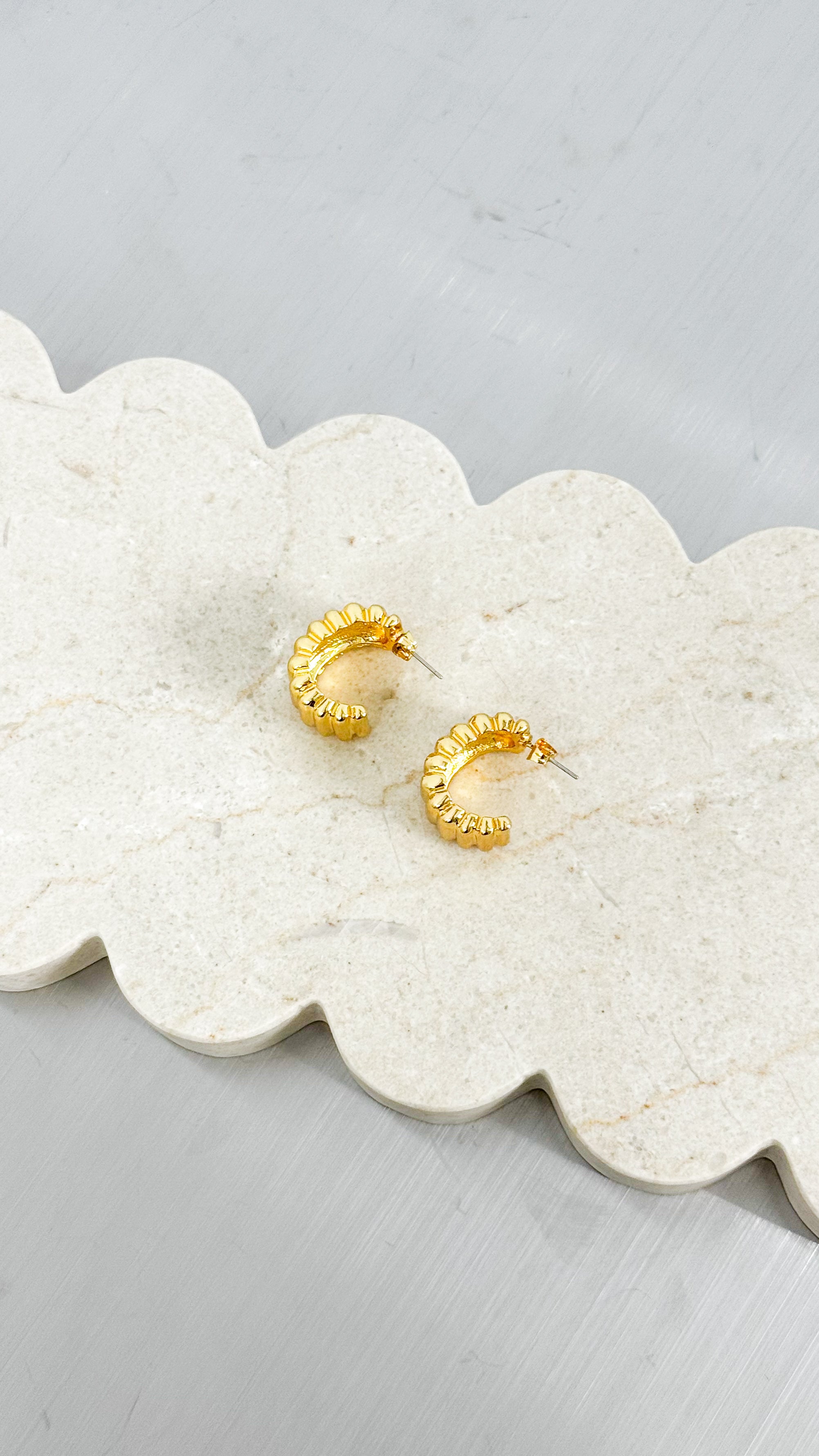 INDIRA 18K GOLD PLATED EARRINGS - GOLD