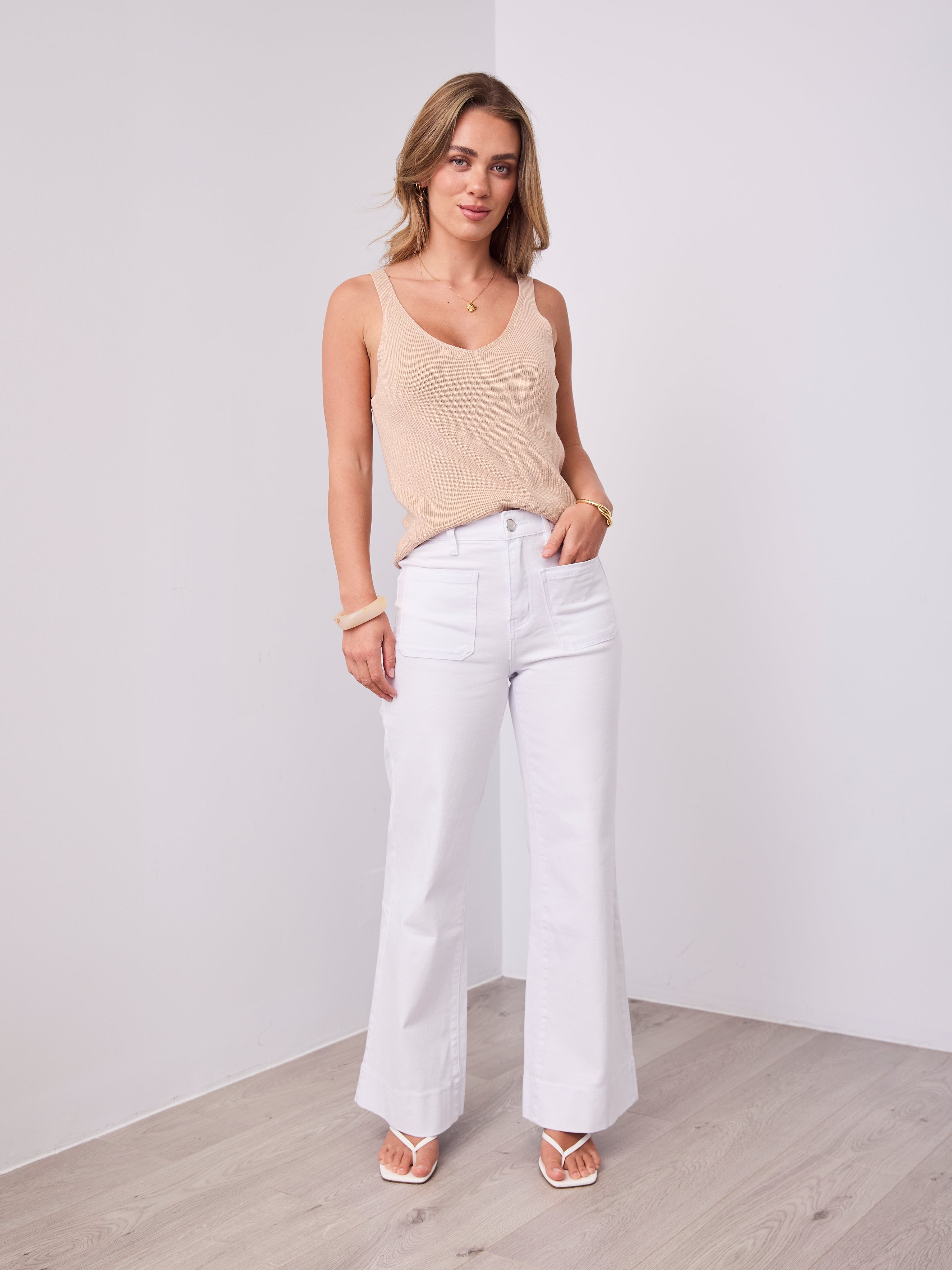 AUDREY SINGLET TOP - SAND