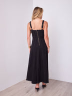 EVE DENIM DRESS - BLACK