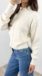 NOAH ZIP KNIT - CREAM