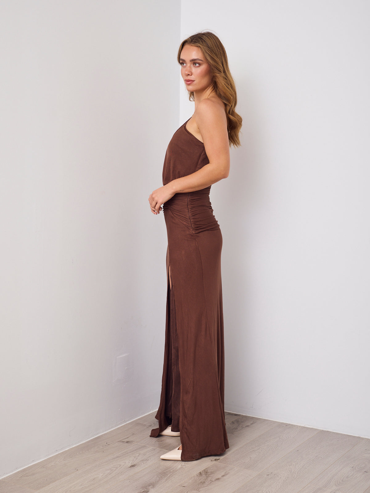 AXARA DRESS - CHOCOLATE