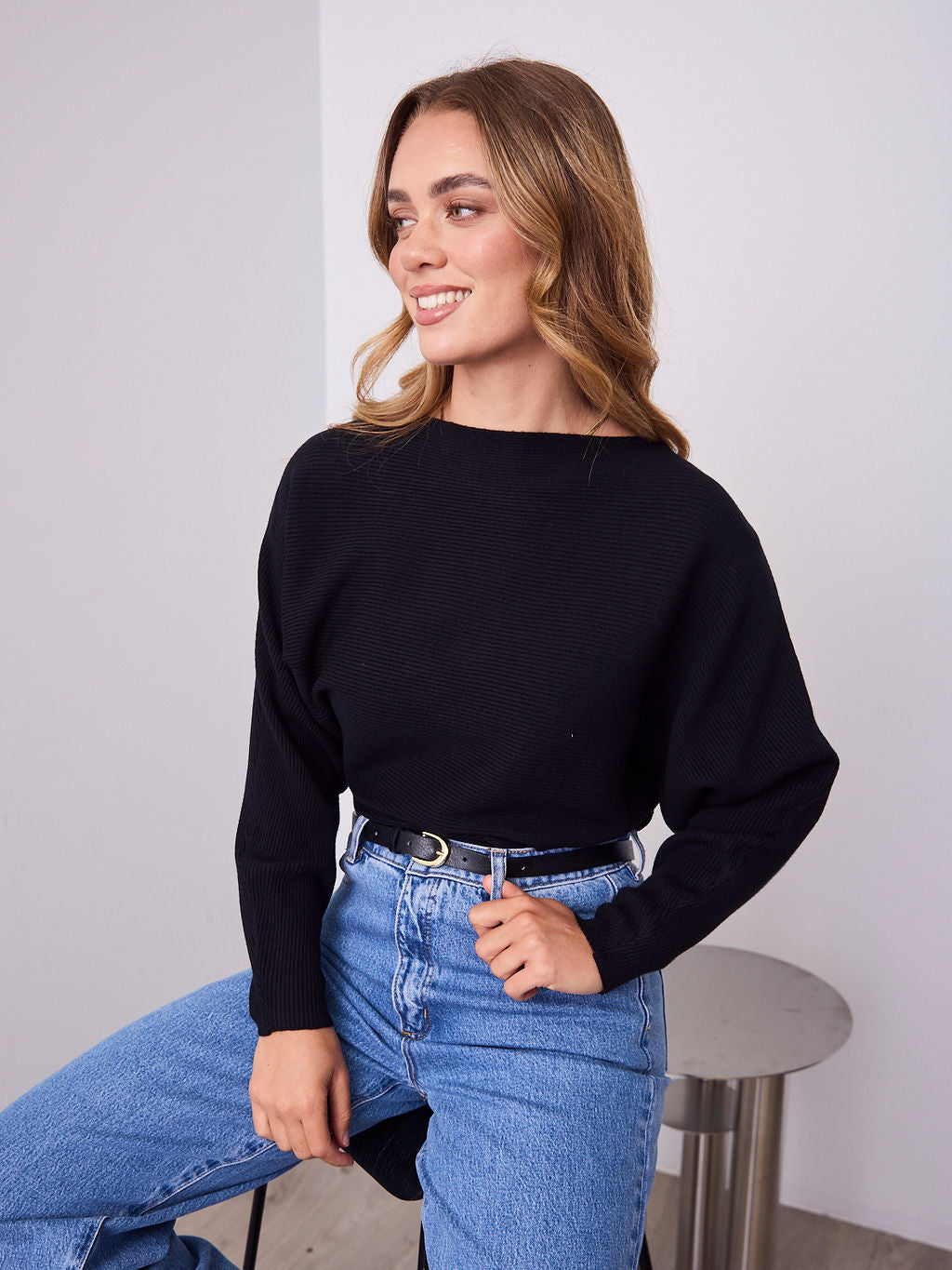 MONA KNIT  - BLACK