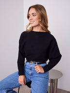 MONA KNIT  - BLACK