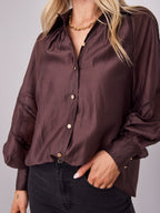 AMORE BLOUSE - CHOCOLATE