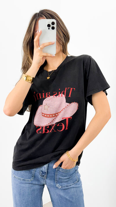 TEXAS TEE - WASHED BLACK