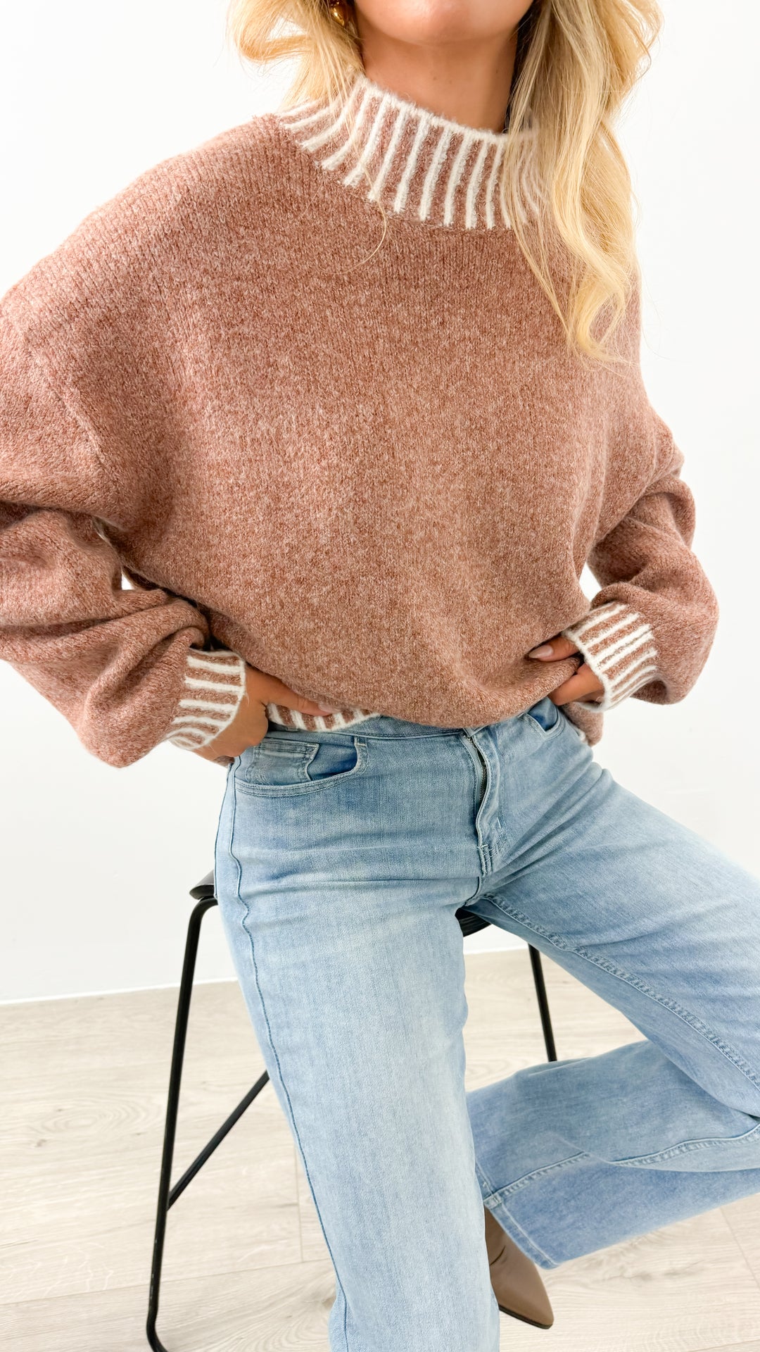 BESSIE STITCH KNIT - CINNAMON