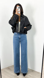 LONDON BOMBER JACKET - BLACK