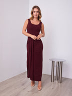 CELINE DRESS - MERLOT