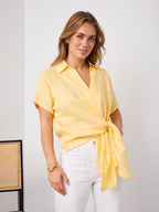 COMO LINEN SHIRT - BUTTER