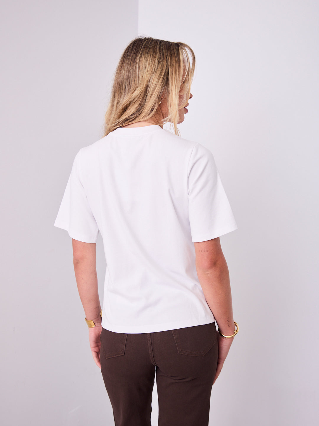 AMBER TUCK TEE - WHITE
