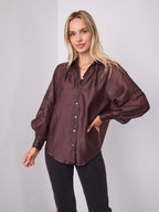 AMORE BLOUSE - CHOCOLATE