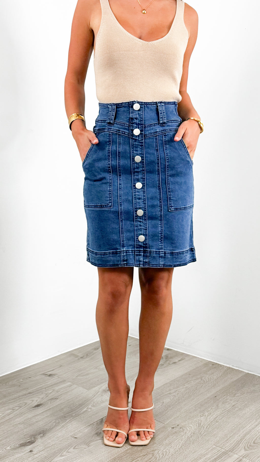 ARLO SKIRT - DARK DENIM