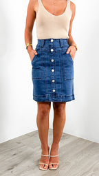 ARLO SKIRT - DARK DENIM