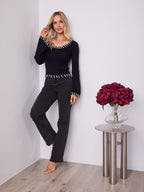 REID FITTED KNIT TOP - BLACK