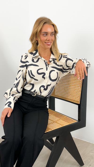 ROLLER BLOUSE - IVORY