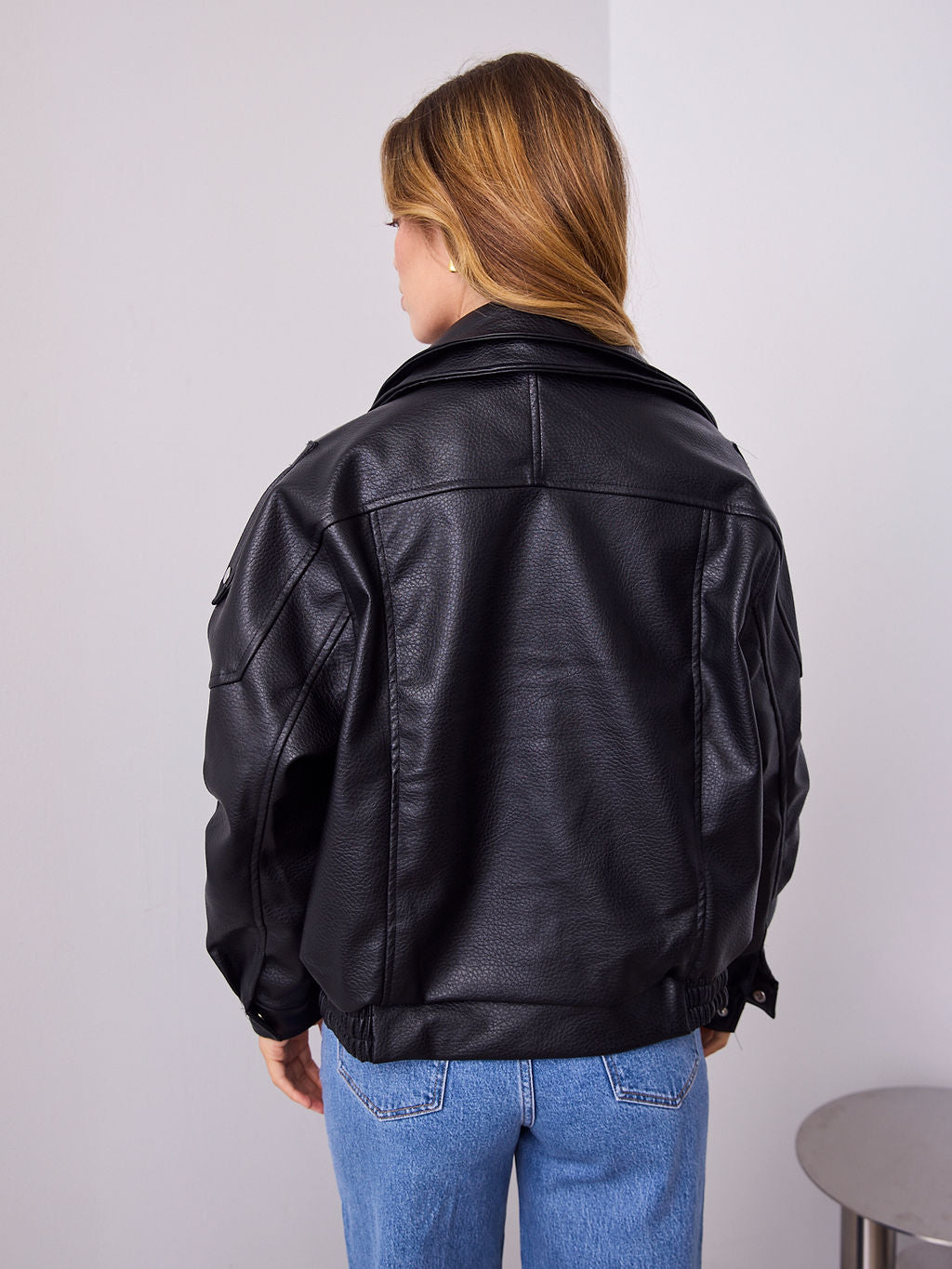 AXEL PU JACKET - BLACK