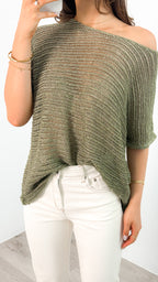 THEA KNIT TOP - OLIVE