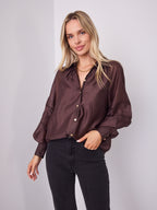 AMORE BLOUSE - CHOCOLATE