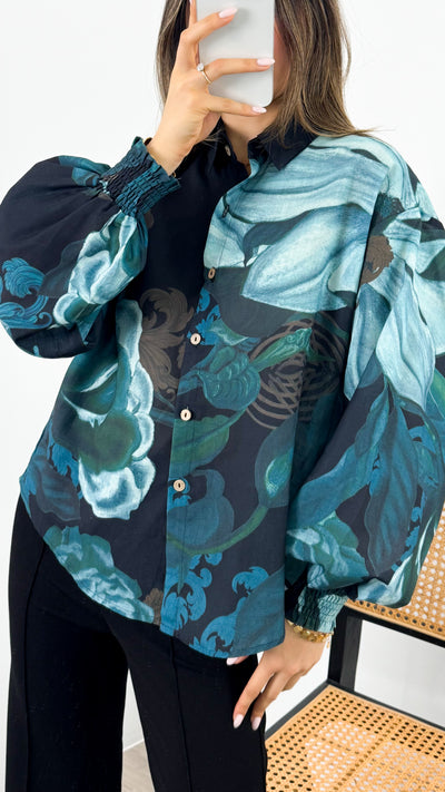 CHATEAU BLOUSE - EMERALD