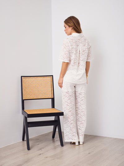 AZURA LACE PANTS - WHITE