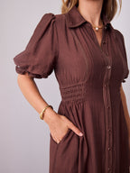 MARCIA DRESS - CHOCOLATE