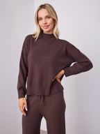 DELTA KNIT TOP - ESPRESSO
