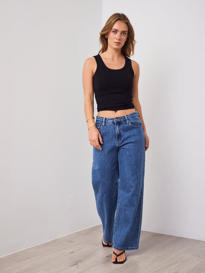 ROGERS RELAXED WIDE LEG JEAN - DARK DENIM