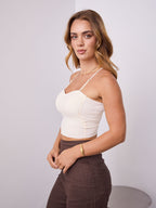 BRA SINGLET TOP - NUDE