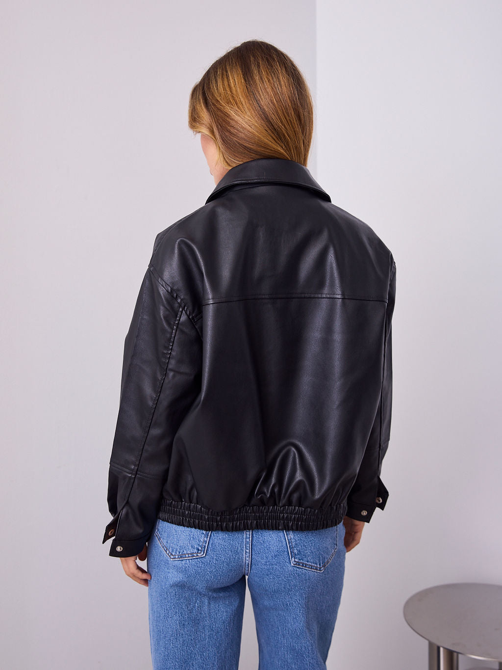JAMISON PU JACKET - BLACK
