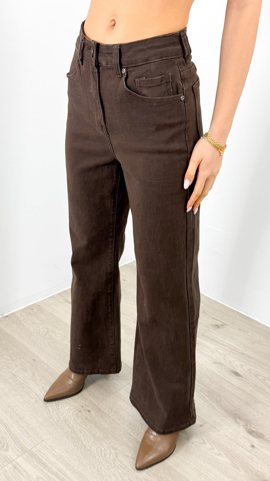 TEXAS STRETCH JEAN - CHOCOLATE BROWN (size down)