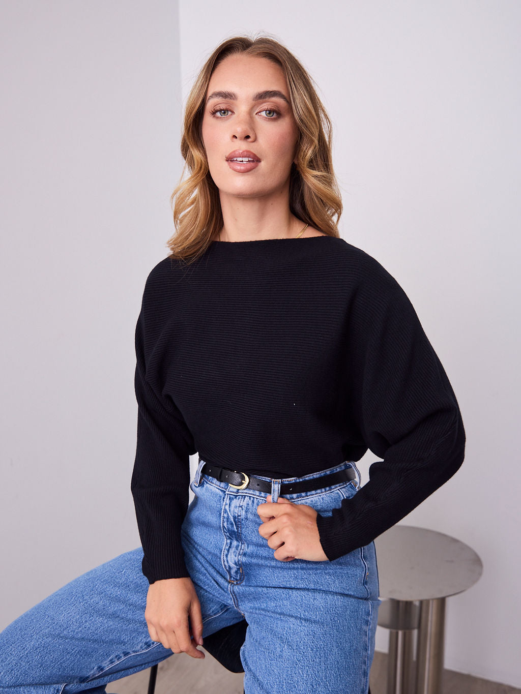 MONA KNIT  - BLACK