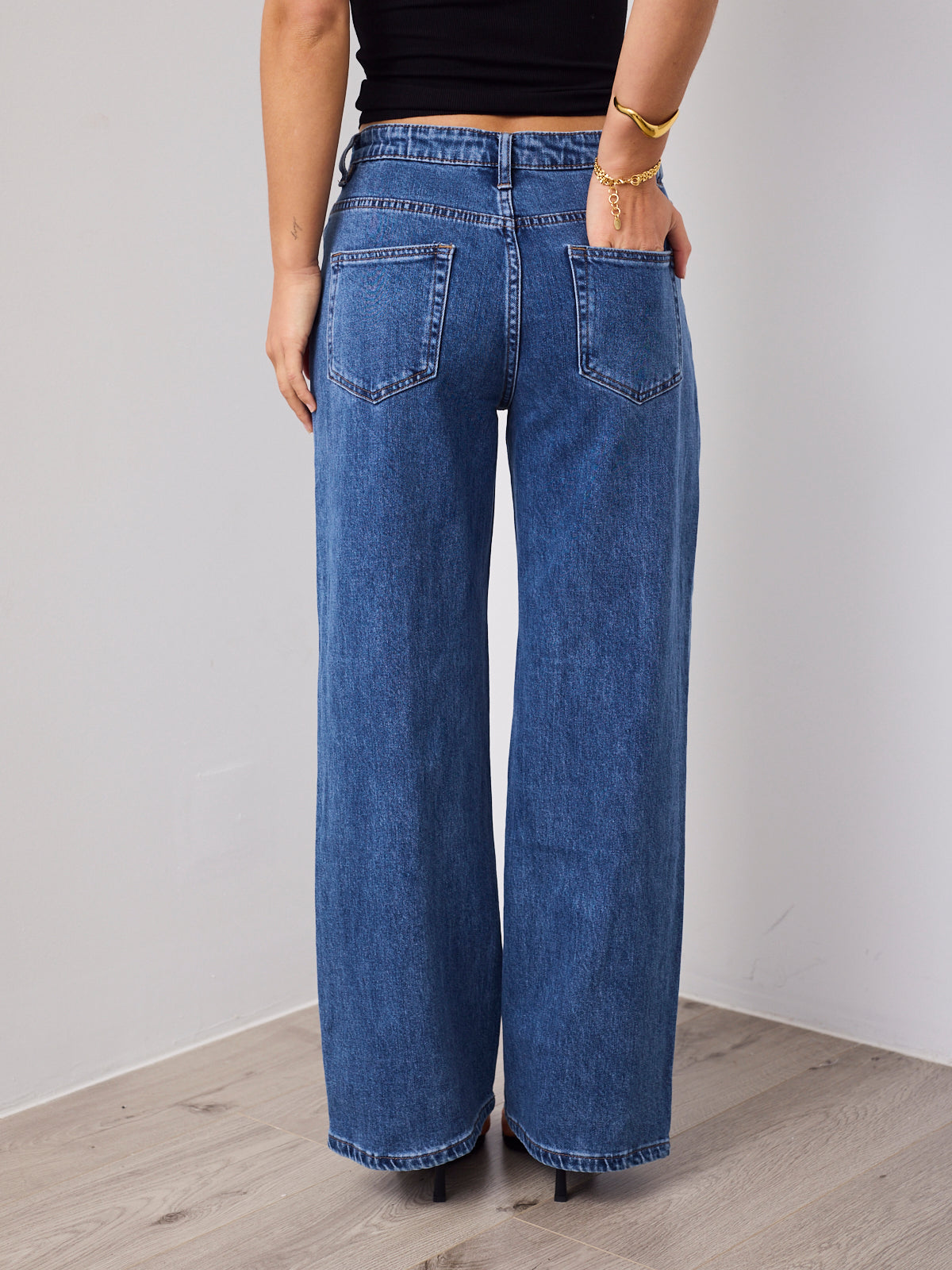 ROGERS RELAXED WIDE LEG JEAN - DARK DENIM