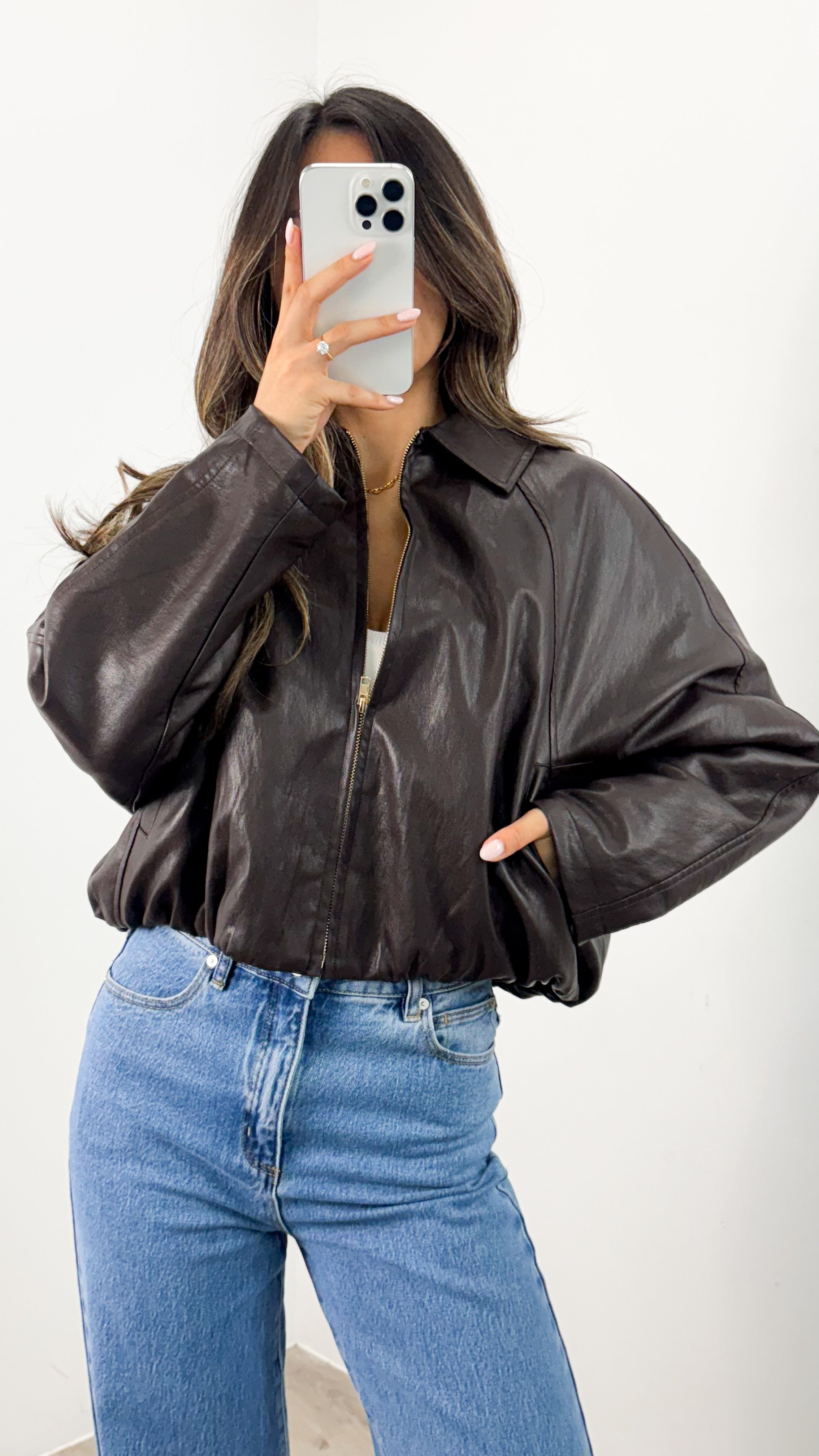 LONDON BOMBER JACKET - CHOCOLATE
