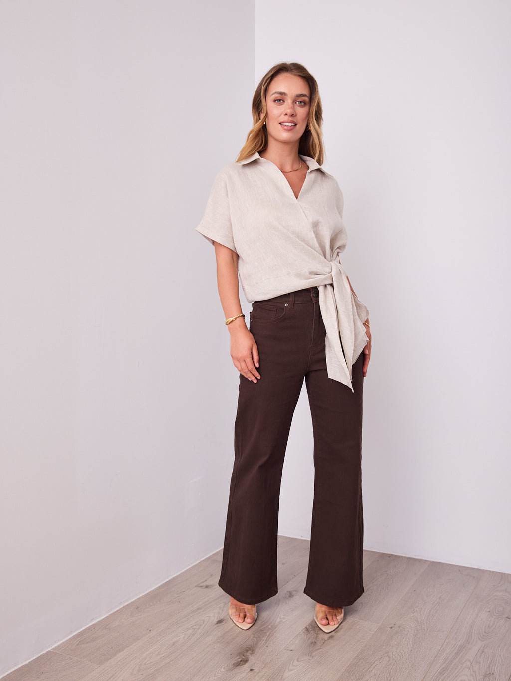 COMO LINEN SHIRT - NATURAL