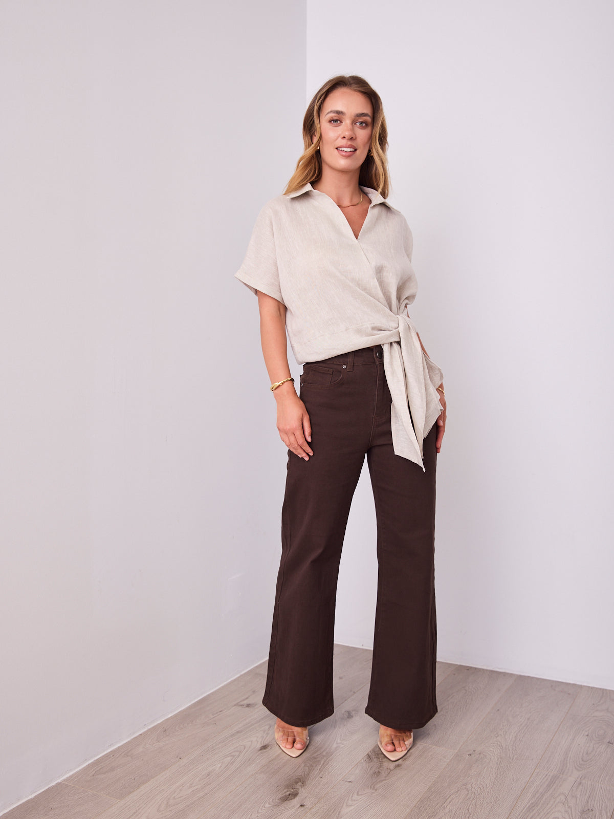 COMO LINEN SHIRT - NATURAL