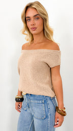 BETHENNY KNIT TOP - NATURAL