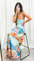 TRAPANI DRESS - BLUE PRINT