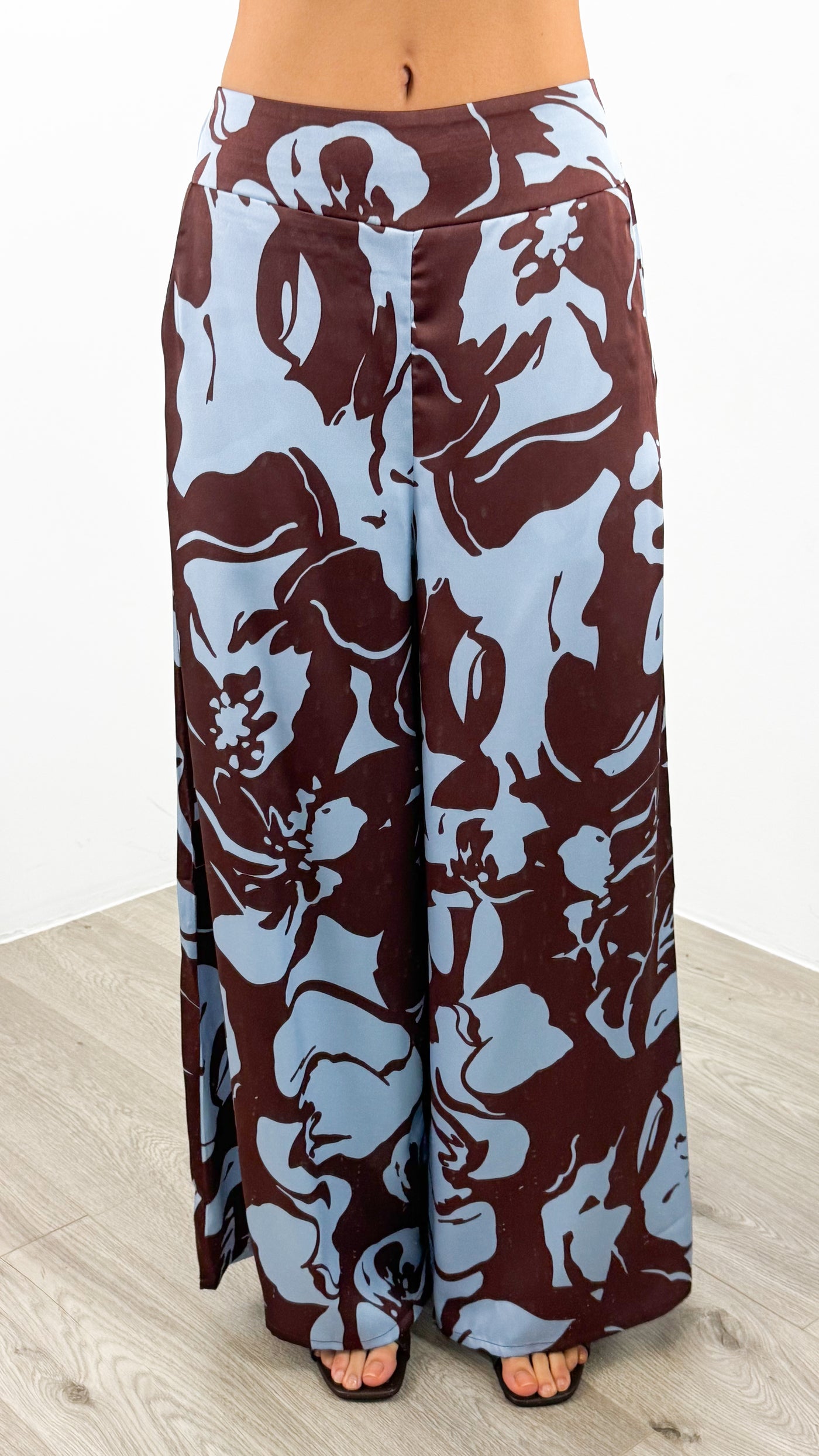 LUMINA PANT - CHOCOLATE/BABY BLUE