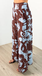 LUMINA PANT - CHOCOLATE/BABY BLUE
