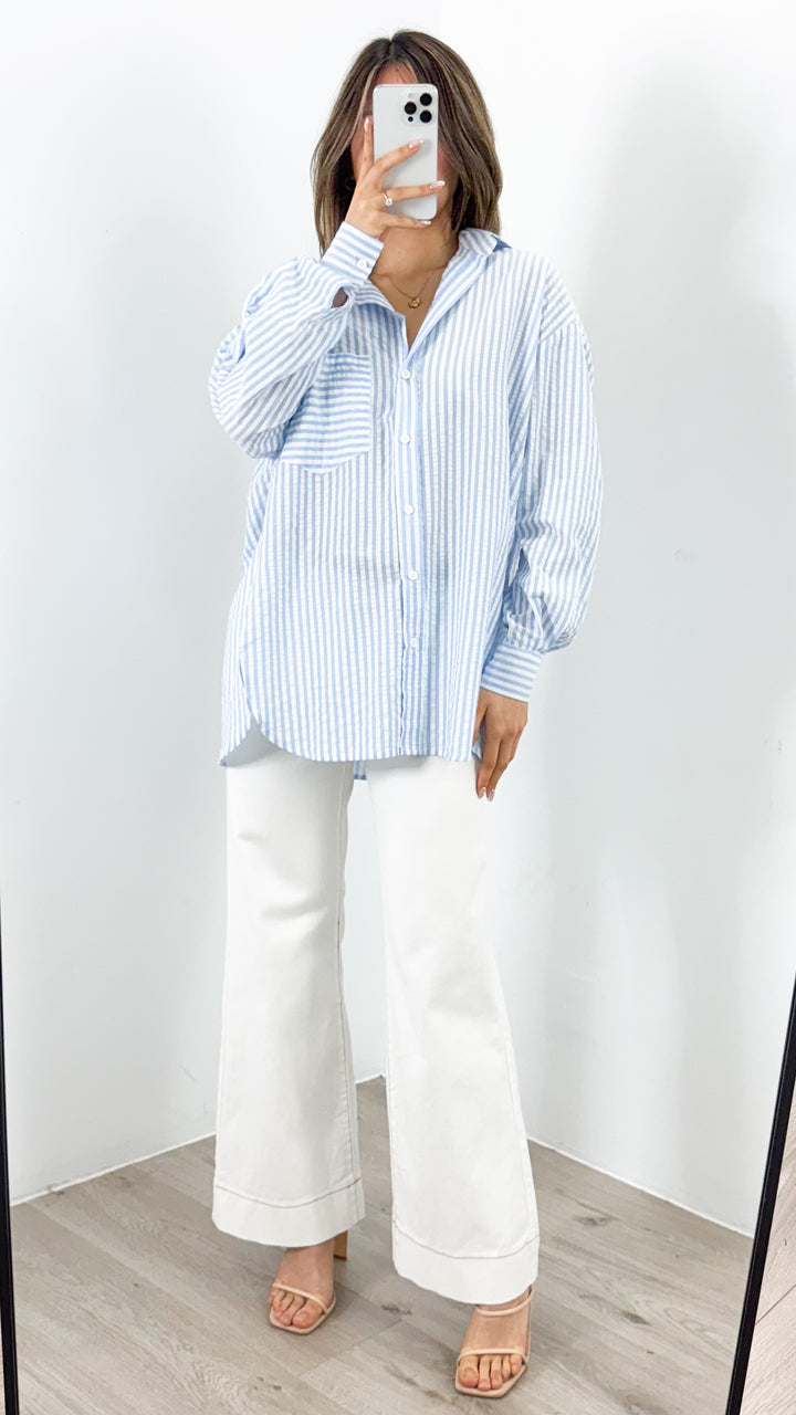 THURSDAY STRIPE SHIRT - BLUE