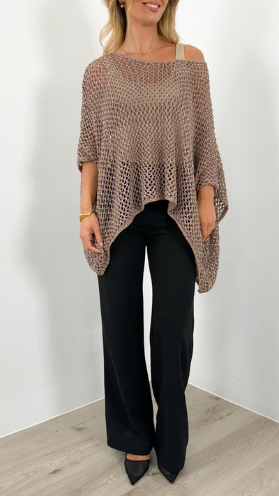 BENITA TOP - CHOCOLATE