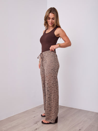 AZURA LACE PANTS - MOCHA
