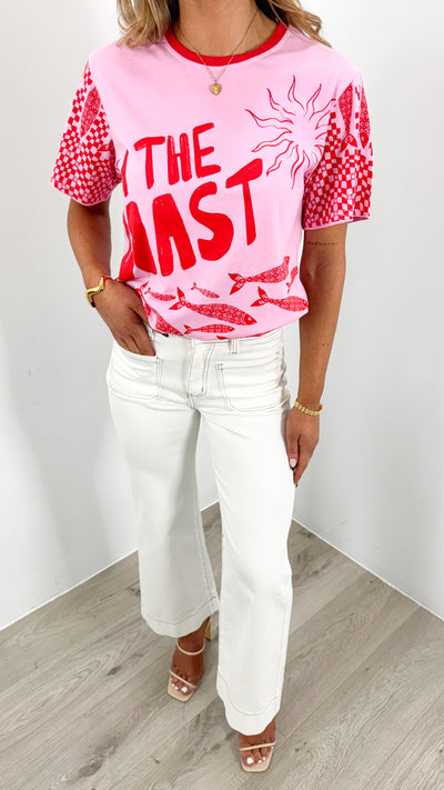 ON THE COAST TEE - PINK
