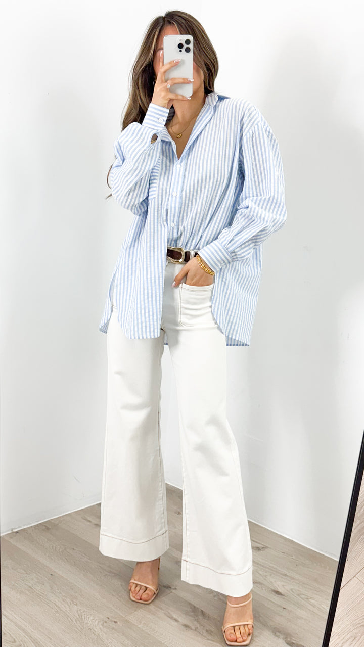 THURSDAY STRIPE SHIRT - BLUE