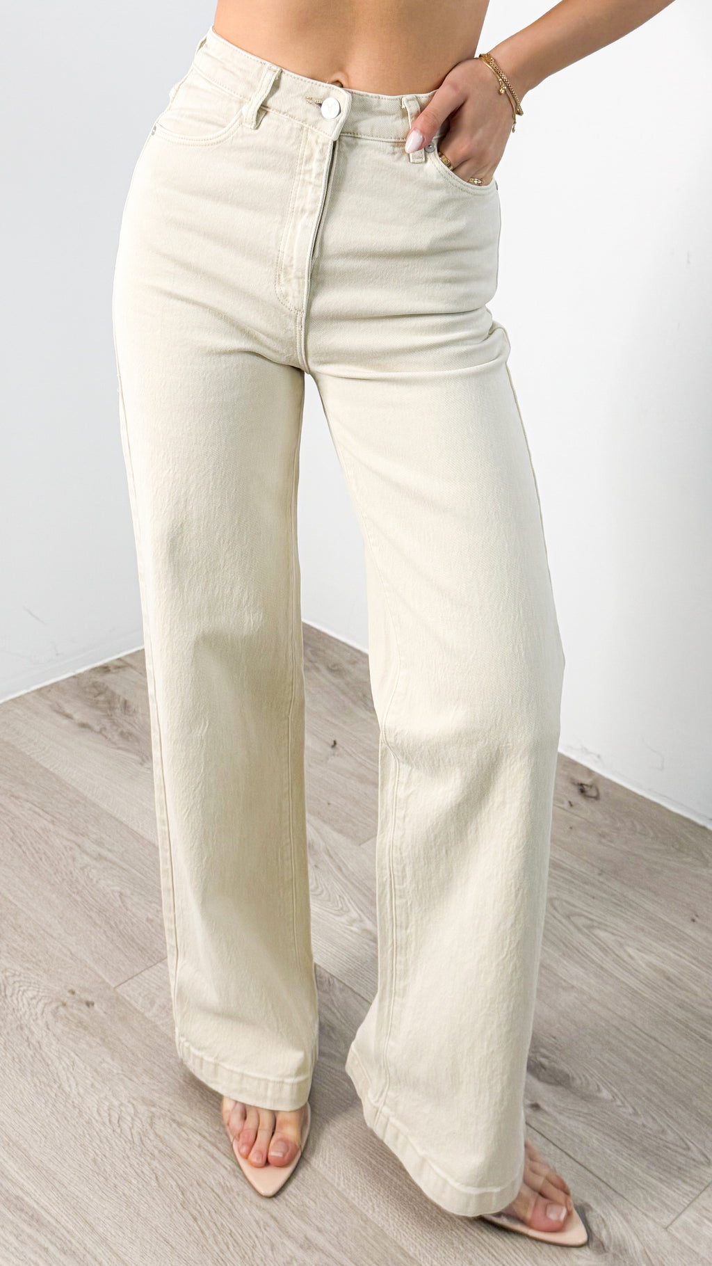 ‘ABRAND’ 94 HIGH WIDE JEANS - BONE